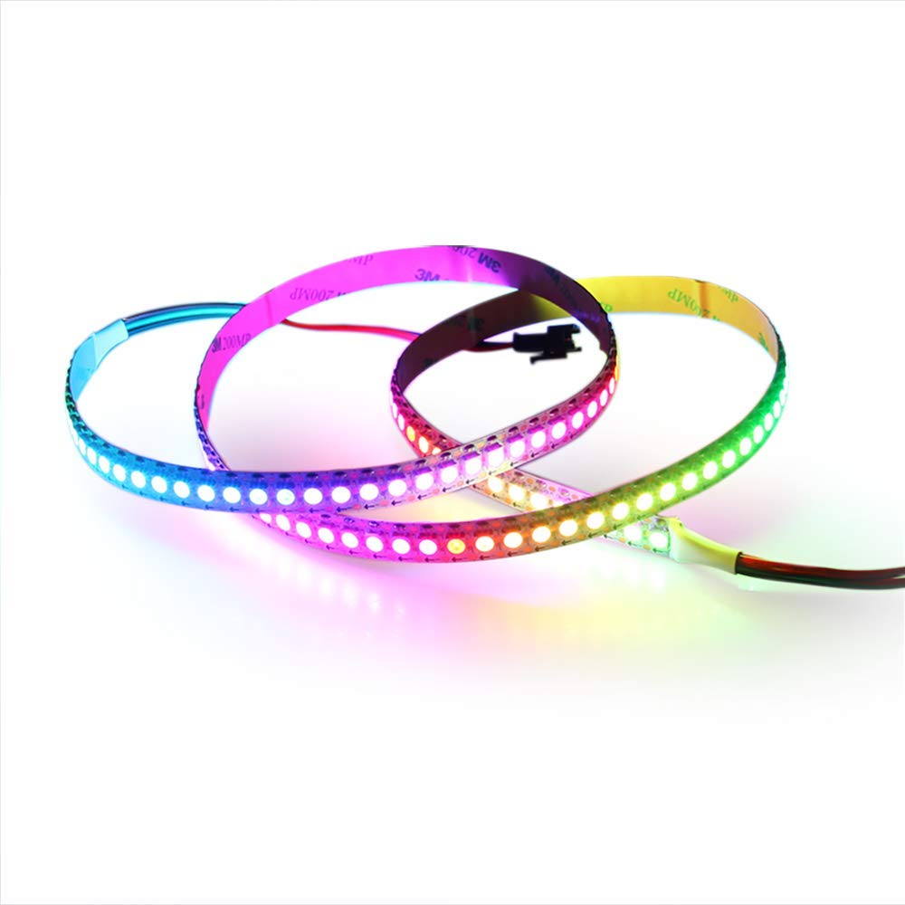 WS2812B DC5V Series Flexible LED Strip Lights, Programmable Pixel Full Color Chasing, Indoor Use, 144LEDs/m 1.64-6.56ft Per Reel By Sale